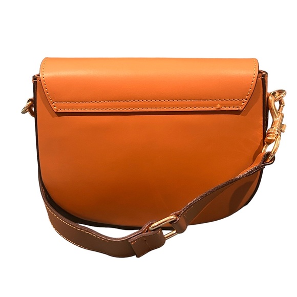 Roberta Rossi Genuine leather Italian Crossbody bag Purse Tan color - Picture 2 of 10